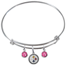 Pittsburgh Steelers NFL Expandable Wire Bangle Charm Bracelet