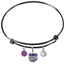 Sacramento Kings BLACK Color Edition Expandable Wire Bangle Charm Bracelet