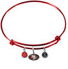 San Francisco 49ers Red NFL Expandable Wire Bangle Charm Bracelet