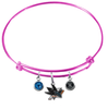 San Jose Sharks Color Edition PINK Expandable Wire Bangle Charm Bracelet