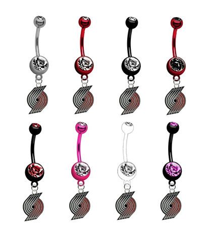Portland Trail Blazers NBA Basketball Belly Button Navel Ring - Pick Your Color