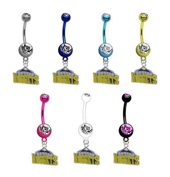 Denver Nuggets NBA Basketball Belly Button Navel Ring - Pick Your Color