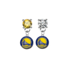 Golden State Warriors GOLD & CLEAR Swarovski Crystal Stud Rhinestone Earrings