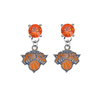 New York Knicks ORANGE Swarovski Crystal Stud Rhinestone Earrings