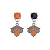 New York Knicks ORANGE & BLACK Swarovski Crystal Stud Rhinestone Earrings