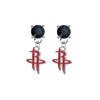 Houston Rockets BLACK Swarovski Crystal Stud Rhinestone Earrings