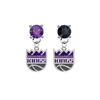 Sacramento Kings PURPLE & BLACK Swarovski Crystal Stud Rhinestone Earrings