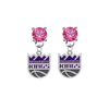 Sacramento Kings PINK Swarovski Crystal Stud Rhinestone Earrings