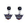 Phoenix Suns BLACK Swarovski Crystal Stud Rhinestone Earrings