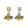 Los Angeles Lakers GOLD & CLEAR Swarovski Crystal Stud Rhinestone Earrings