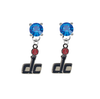 Washington Wizards DC Logo BLUE Swarovski Crystal Stud Rhinestone Earrings