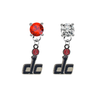 Washington Wizards DC Logo RED & CLEAR Swarovski Crystal Stud Rhinestone Earrings