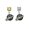 Utah Jazz GOLD & CLEAR Swarovski Crystal Stud Rhinestone Earrings
