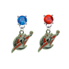 Washington Wizards BLUE & RED Swarovski Crystal Stud Rhinestone Earrings