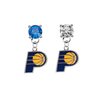 Indiana Pacers BLUE & CLEAR Swarovski Crystal Stud Rhinestone Earrings