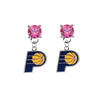 Indiana Pacers PINK Swarovski Crystal Stud Rhinestone Earrings