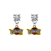 Cleveland Cavaliers CLEAR Swarovski Crystal Stud Rhinestone Earrings