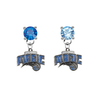 Orlando Magic BLUE & LIGHT BLUE Swarovski Crystal Stud Rhinestone Earrings