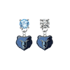 Memphis Grizzlies LIGHT BLUE & CLEAR Swarovski Crystal Stud Rhinestone Earrings