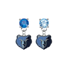 Memphis Grizzlies BLUE & LIGHT BLUE Swarovski Crystal Stud Rhinestone Earrings