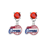 Los Angeles Clippers RED Swarovski Crystal Stud Rhinestone Earrings
