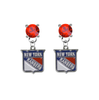 New York Rangers RED Swarovski Crystal Stud Rhinestone Earrings