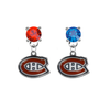 Montreal Canadiens RED & BLUE Swarovski Crystal Stud Rhinestone Earrings