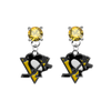 Pittsburgh Penguins GOLD Swarovski Crystal Stud Rhinestone Earrings