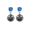 Edmonton Oilers BLUE Swarovski Crystal Stud Rhinestone Earrings
