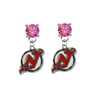 New Jersey Devils PINK Swarovski Crystal Stud Rhinestone Earrings