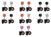 Philadelphia Flyers NHL Swarovski Crystal Stud Rhinestone Earrings