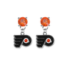 Philadelphia Flyers ORANGE Swarovski Crystal Stud Rhinestone Earrings