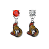 Ottawa Senators RED & CLEAR Swarovski Crystal Stud Rhinestone Earrings