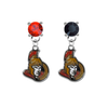 Ottawa Senators RED & BLACK Swarovski Crystal Stud Rhinestone Earrings