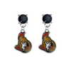 Ottawa Senators BLACK Swarovski Crystal Stud Rhinestone Earrings