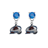 Colorado Avalanche BLUE Swarovski Crystal Stud Rhinestone Earrings
