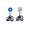 Colorado Avalanche BLUE & CLEAR Swarovski Crystal Stud Rhinestone Earrings