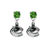 Vancouver Canucks GREEN Swarovski Crystal Stud Rhinestone Earrings
