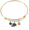 Anaheim Ducks Color Edition GOLD Expandable Wire Bangle Charm Bracelet
