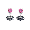 Nevada Wolf Pack PINK Swarovski Crystal Stud Rhinestone Earrings