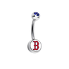 Boston Red Sox B Logo Blue Swarovski Crystal Classic Style MLB Belly Ring