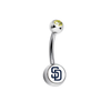 San Diego Padres Gold Swarovski Crystal Classic Style MLB Belly Ring