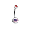 New York Giants Red Swarovski Crystal Classic Style NFL Belly Ring