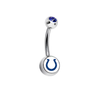 Indianapolis Colts Blue Swarovski Crystal Classic Style NFL Belly Ring