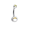 Los Angeles Chargers Gold Swarovski Crystal Classic Style NFL Belly Ring