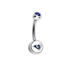 Los Angeles Rams Blue Swarovski Crystal Classic Style NFL Belly Ring