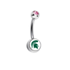 Michigan State Spartans Mascot Pink Swarovski Classic Style 7/16