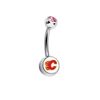 Calgary Flames Pink Swarovski Classic Style 7/16