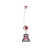 Arizona Wildcats Pregnancy Maternity Red Belly Button Navel Ring - Pick Your Color