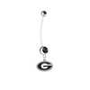 Georgia Bulldogs Pregnancy Maternity Black Belly Button Navel Ring - Pick Your Color